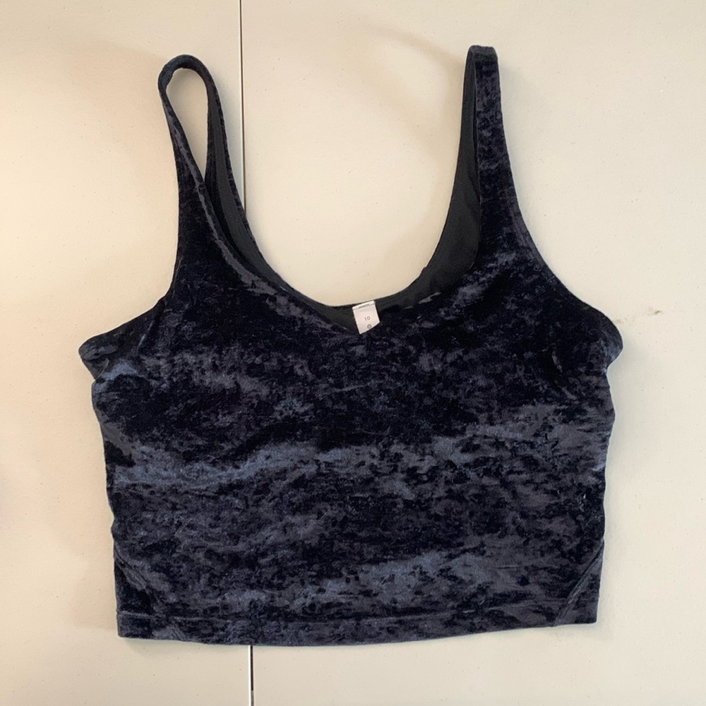 Cropped velvet lulu lemon align tank